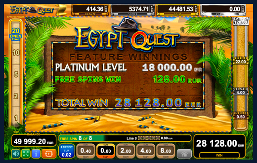egypt quest jackpot